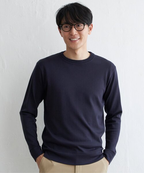 ikka(イッカ)の「【洗濯機で洗える】ウォッシャブルコットンライクニット(ニット/セーター・メンズ・ネイビー/ホワイト・M/XL/L/S)」の9枚目の写真