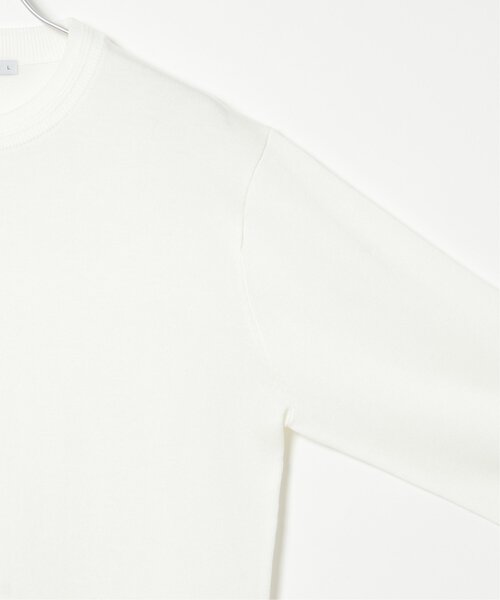 ikka(イッカ)の「【洗濯機で洗える】ウォッシャブルコットンライクニット(ニット/セーター・メンズ・ネイビー/ホワイト・M/XL/L/S)」の12枚目の写真
