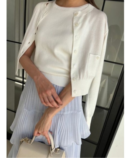 SNIDEL - snidel スナイデル オーガニックポケットニットカーデ 24ss SNIDEL（スナイデル）の「オーガニックポケットニットカーデ