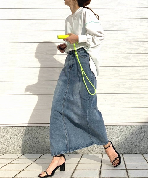 Q（キュー）の「ジョーゼットジャージートップス（Tシャツ/カットソー・レディース・ラベンダー/ホワイト/ブラック・MEDIUM）」の20枚目の写真