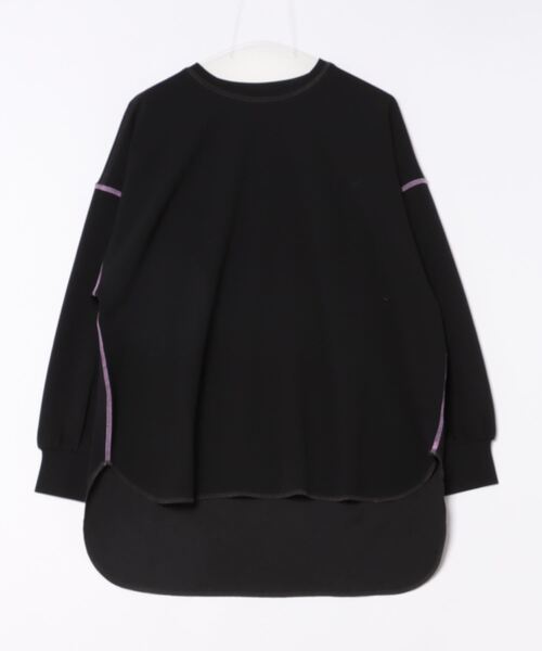 Q（キュー）の「ジョーゼットジャージートップス（Tシャツ/カットソー・レディース・ラベンダー/ホワイト/ブラック・MEDIUM）」の22枚目の写真