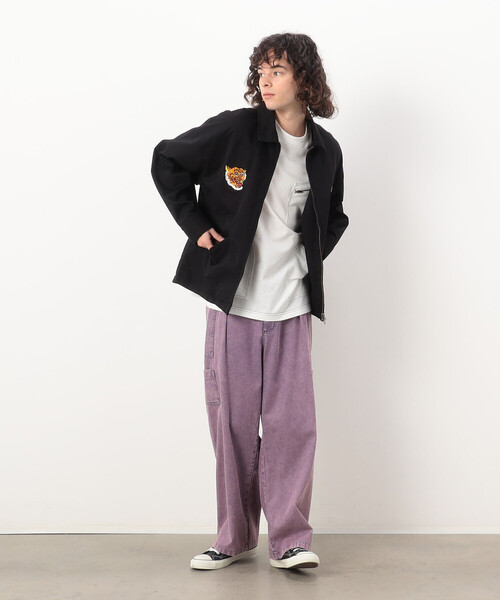 Purple&Yellow(パープルアンドイエロー)の「硫化デニム インディゴデニム ワークパンツ(デニムパンツ・メンズ・ピンク/ブラック/パープル/ケミカルウォッシュ・SMALL/MEDIUM/X-SMALL/LARGE)」の20枚目の写真