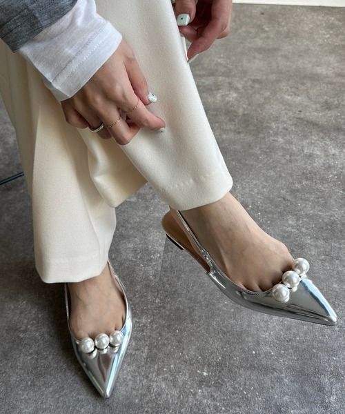 DouDou（ドゥドゥ）の「3WAYパンプス（パンプス・レディース・ベージュ/シルバー/ブラック・S/L/M）」の3枚目の写真