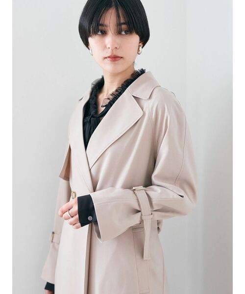 YECCA VECCA（イェッカヴェッカ）の「ロングトレンチコート（トレンチコート・レディース・アイボリー/ベージュ/ネイビー・FREE）」の19枚目の写真