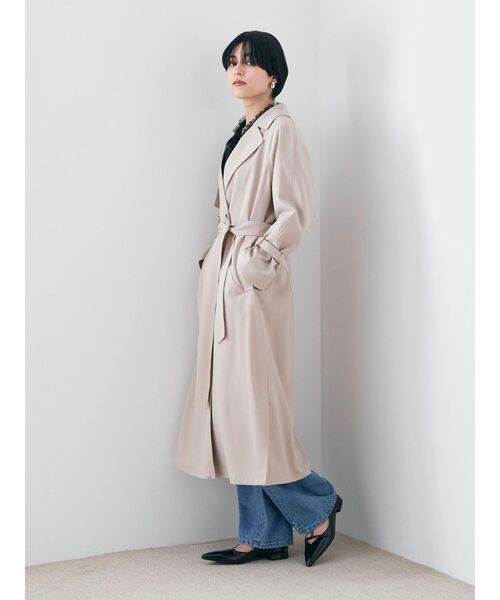 YECCA VECCA（イェッカヴェッカ）の「ロングトレンチコート（トレンチコート・レディース・アイボリー/ベージュ/ネイビー・FREE）」の13枚目の写真