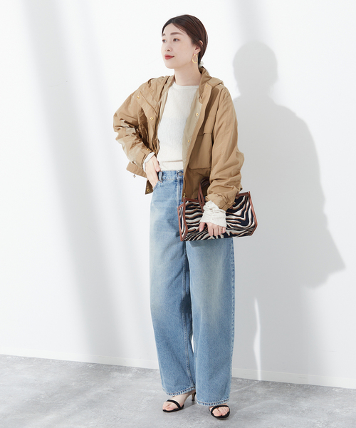 journal standard L'essage（ジャーナルスタンダードレサージュ）の「ナイロンフードブルゾン（ブルゾン・レディース・ブラック/ベージュ・FREE）」の15枚目の写真