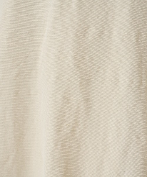 BEARDSLEY（ビアズリー）の「リネンポリバルーン袖コート（ノーカラーコート・レディース・ネイビー/アイボリー・FREE）」の13枚目の写真