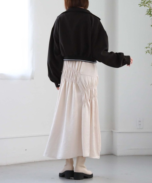 archives（アルシーヴ）の「ZIPブルゾンアウター（ブルゾン・レディース・ブラック/グレイッシュベージュ・MEDIUM）」の11枚目の写真