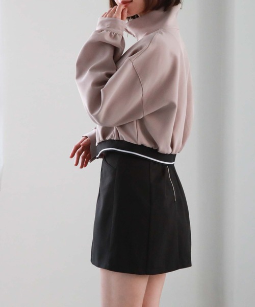 archives（アルシーヴ）の「ZIPブルゾンアウター（ブルゾン・レディース・ブラック/グレイッシュベージュ・MEDIUM）」の16枚目の写真