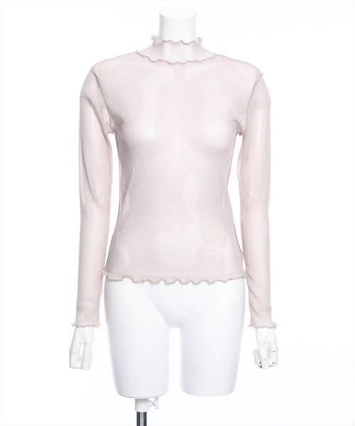 clear（クリア）の「ラメシアートップス≪2024SS新作≫（Tシャツ/カットソー・レディース・ピンクベージュ/サックスブルー/オフホワイト/ライトグレー/ミント・F）」の13枚目の写真