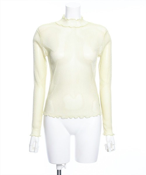 clear（クリア）の「ラメシアートップス≪2024SS新作≫（Tシャツ/カットソー・レディース・ピンクベージュ/サックスブルー/オフホワイト/ライトグレー/ミント・F）」の16枚目の写真