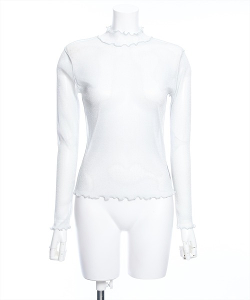 clear（クリア）の「ラメシアートップス≪2024SS新作≫（Tシャツ/カットソー・レディース・ピンクベージュ/サックスブルー/オフホワイト/ライトグレー/ミント・F）」の17枚目の写真