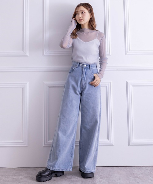 clear（クリア）の「ラメシアートップス≪2024SS新作≫（Tシャツ/カットソー・レディース・ピンクベージュ/サックスブルー/オフホワイト/ライトグレー/ミント・F）」の19枚目の写真