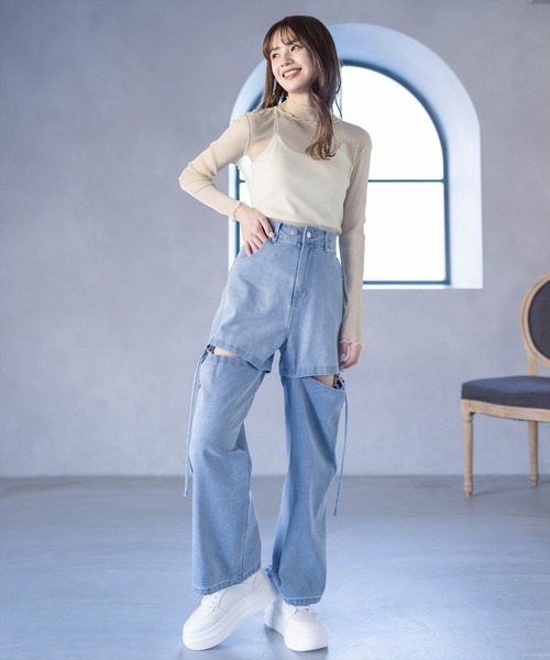 clear（クリア）の「ラメシアートップス≪2024SS新作≫（Tシャツ/カットソー・レディース・ピンクベージュ/サックスブルー/オフホワイト/ライトグレー/ミント・F）」の22枚目の写真