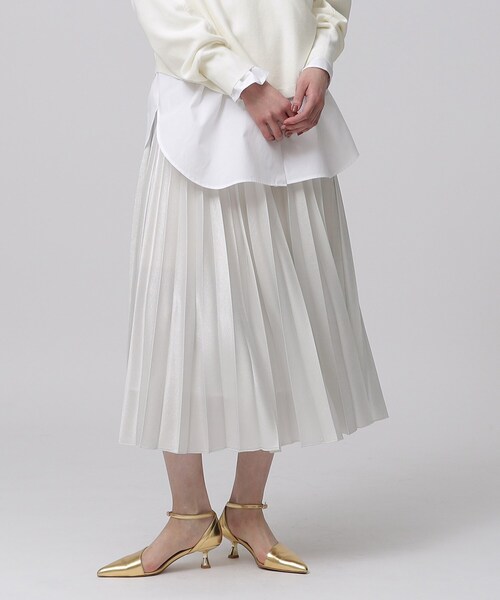 GALLEST（ギャレスト）の「シャイニープリーツスカート（スカート・レディース・ゴールド/ブラック/シルバー・36/38/40）」の3枚目の写真