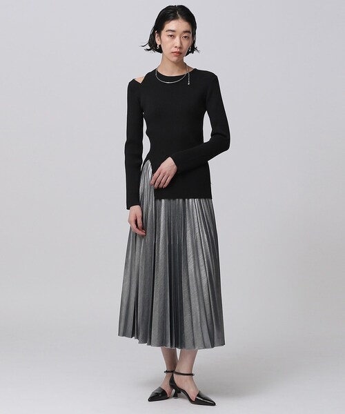 GALLEST（ギャレスト）の「シャイニープリーツスカート（スカート・レディース・ゴールド/ブラック/シルバー・36/38/40）」の16枚目の写真