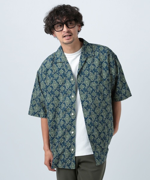 BAYFLOW(ベイフロー)の「オープンカラー柄半袖シャツ(シャツ/ブラウス・メンズ・ブラック/ベージュ/ブラウン/ネイビー・MEDIUM/LARGE)」の21枚目の写真