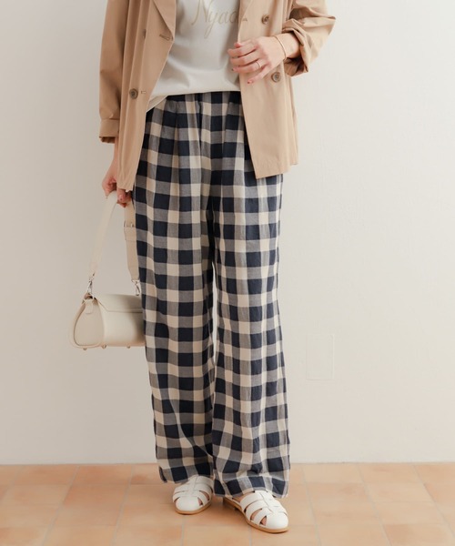 URBAN RESEARCH DOORS（アーバンリサーチドアーズ）の「ギンガムチェックイージーパンツ（その他パンツ・レディース・ブラック系その他/ブルー系その他・MEDIUM）」の15枚目の写真