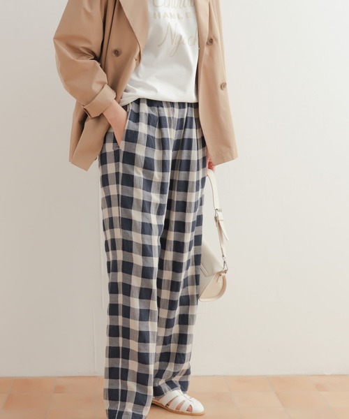 URBAN RESEARCH DOORS（アーバンリサーチドアーズ）の「ギンガムチェックイージーパンツ（その他パンツ・レディース・ブラック系その他/ブルー系その他・MEDIUM）」の11枚目の写真