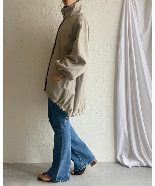 STAMPD LA ビッグシルエット ナイロン モッズコート 大きめ ゆったり ツイルストレッチモッズコート メンズコート ミリタリーコート