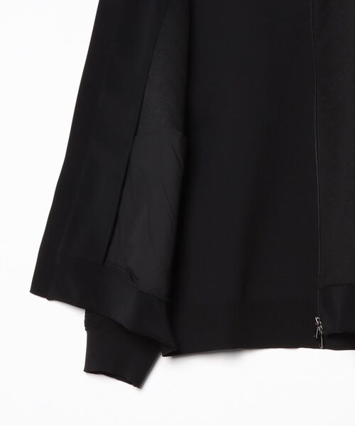 HIGH STREET∴キルトブリスターニットコンビフーディーブルゾン