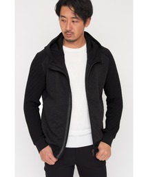 HIGH STREET∴キルトブリスターニットコンビフーディーブルゾン