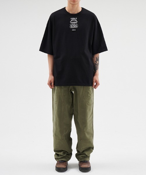 AJOBYAJO（アジョバイアジョ）の「【AJOBYAJO】Total Logo Embroidered T-Shirt（Tシャツ/カットソー・メンズ・ブラック/ホワイト・XL/L）」の12枚目の写真