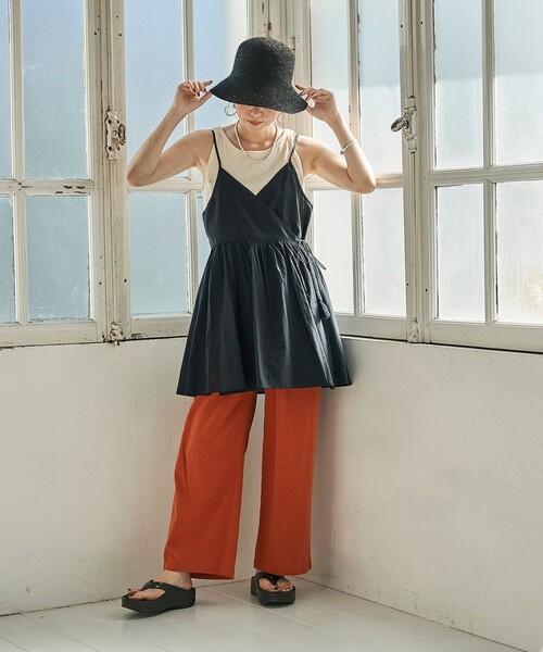 FREAK'S STORE（フリークスストア）の「CONTROL FREAK/コントロールフリークラフィアバケットハット（ハット・レディース・ブラック/ナチュラル/ブラウン・ONE SIZE）」の5枚目の写真