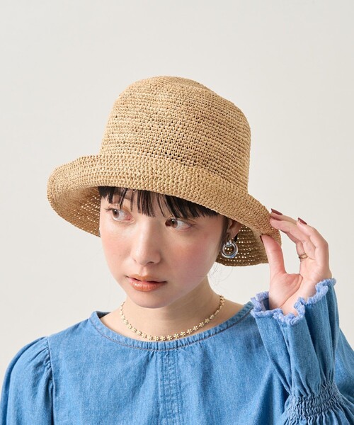 FREAK'S STORE（フリークスストア）の「CONTROL FREAK/コントロールフリークラフィアバケットハット（ハット・レディース・ブラック/ナチュラル/ブラウン・ONE SIZE）」の18枚目の写真