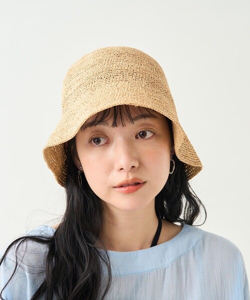 FREAK'S STORE（フリークスストア）の「CONTROL FREAK/コントロールフリークラフィアバケットハット（ハット・レディース・ブラック/ナチュラル/ブラウン・ONE SIZE）」の19枚目の写真