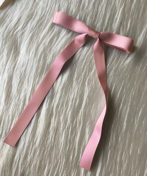 SHEPP（シープ）の「サテン リボンヘアピン（ヘアピン・レディース・サックスブルー/ブラック/アイボリー/レッド/ピンク・F）」の6枚目の写真