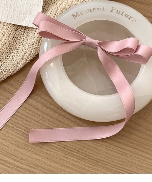 SHEPP（シープ）の「サテン リボンヘアピン（ヘアピン・レディース・サックスブルー/ブラック/アイボリー/レッド/ピンク・F）」の16枚目の写真