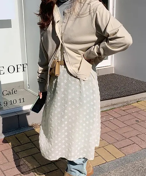 Girly Doll(ガーリードール)の「シアーフラワー刺繍レイヤードワンピース(ワンピース・レディース・ベージュ/ブラック・F)」の19枚目の写真