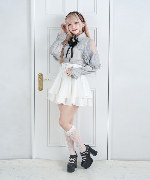 フィグ　レースボレロブラウス ボレロ風レースブラウス（シャツ/ブラウス）｜Pal elfy（パル
