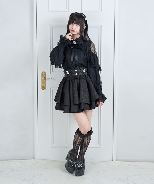 夏のミニレースボレロ✭フレア袖トップス✭デートやパーティーに最適 ボレロ風レースブラウス（シャツ/ブラウス）｜Pal elfy（パル