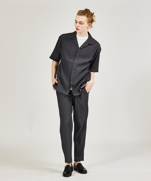 AH ABAHOUSE（エーエイチアバハウス）の「【AH ABAHOUSE / セットアップ対応】楊柳 イージースラックス（スラックス・メンズ・グレイッシュベージュ/ブラック/チャコールグレー/ダークグリーン・46/48）」の5枚目の写真