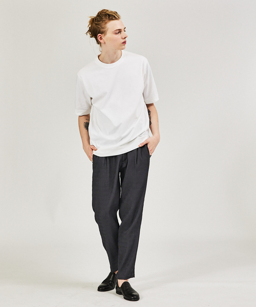 AH ABAHOUSE（エーエイチアバハウス）の「【AH ABAHOUSE / セットアップ対応】楊柳 イージースラックス（スラックス・メンズ・グレイッシュベージュ/ブラック/チャコールグレー/ダークグリーン・46/48）」の14枚目の写真