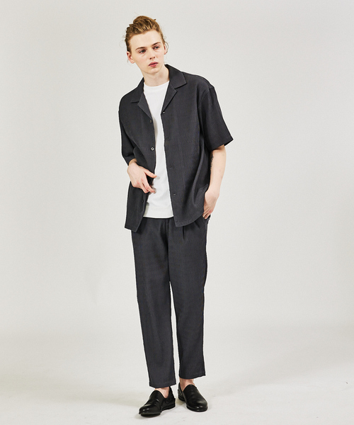 AH ABAHOUSE（エーエイチアバハウス）の「【AH ABAHOUSE / セットアップ対応】楊柳 イージースラックス（スラックス・メンズ・グレイッシュベージュ/ブラック/チャコールグレー/ダークグリーン・46/48）」の15枚目の写真