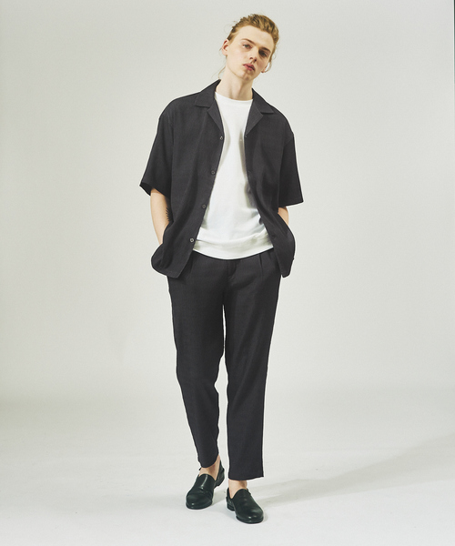 AH ABAHOUSE（エーエイチアバハウス）の「【AH ABAHOUSE / セットアップ対応】楊柳 イージースラックス（スラックス・メンズ・グレイッシュベージュ/ブラック/チャコールグレー/ダークグリーン・46/48）」の16枚目の写真