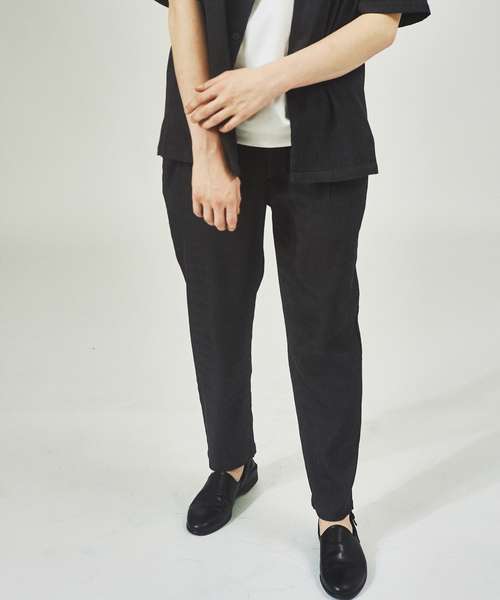 AH ABAHOUSE（エーエイチアバハウス）の「【AH ABAHOUSE / セットアップ対応】楊柳 イージースラックス（スラックス・メンズ・グレイッシュベージュ/ブラック/チャコールグレー/ダークグリーン・46/48）」の18枚目の写真