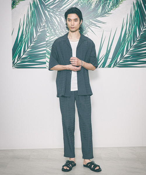 AH ABAHOUSE（エーエイチアバハウス）の「【AH ABAHOUSE / セットアップ対応】楊柳 イージースラックス（スラックス・メンズ・グレイッシュベージュ/ブラック/チャコールグレー/ダークグリーン・46/48）」の19枚目の写真