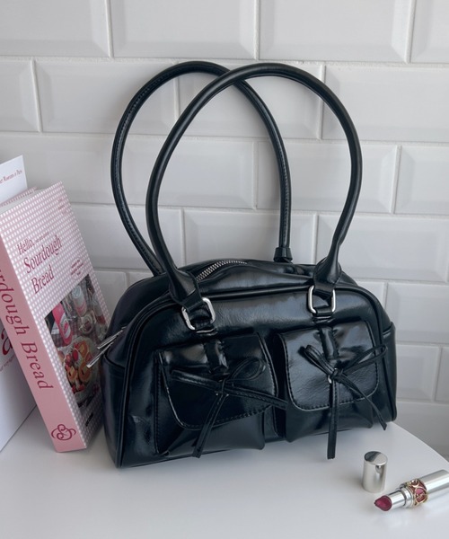 セール】ダブルポケットリボンショルダーバッグ（ショルダーバッグ