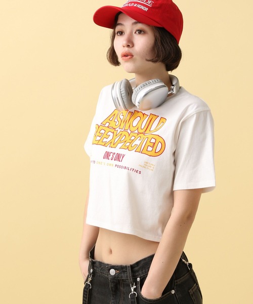 PBLIM（ページボーイリム）の「PBLIM/カラーロゴチビT（Tシャツ/カットソー・レディース・カーキ/オフホワイト/ブラック・FREE）」の2枚目の写真