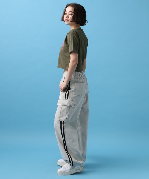 PBLIM（ページボーイリム）の「PBLIM/カラーロゴチビT（Tシャツ/カットソー・レディース・カーキ/オフホワイト/ブラック・FREE）」の4枚目の写真