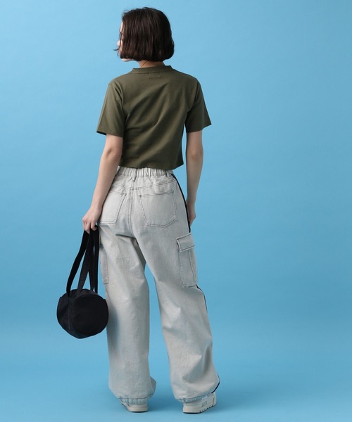 PBLIM（ページボーイリム）の「PBLIM/カラーロゴチビT（Tシャツ/カットソー・レディース・カーキ/オフホワイト/ブラック・FREE）」の5枚目の写真