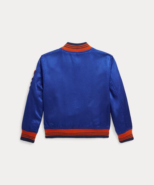 POLO RALPH LAUREN CHILDRENSWEAR（ポロ ラルフ ローレン チルドレンズウェア）の「サテン レターマン ベースボール ジャケット（その他アウター・キッズ・ブルー・3/4/6/7）」の2枚目の写真