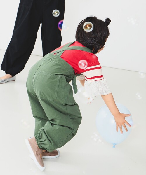 GO TO HOLLYWOOD（ゴートゥーハリウッド）の「GO TO HOLLYWOOD × B:MING by BEAMS / 別注 サスペンダー パンツ（100～150cm）（その他パンツ・キッズ・カーキ/ブラック・LARGE/MEDIUM/SMALL）」の6枚目の写真