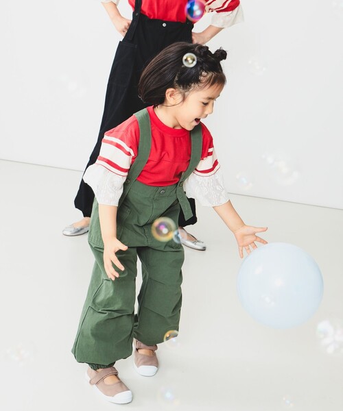 GO TO HOLLYWOOD（ゴートゥーハリウッド）の「GO TO HOLLYWOOD × B:MING by BEAMS / 別注 サスペンダー パンツ（100～150cm）（その他パンツ・キッズ・カーキ/ブラック・LARGE/MEDIUM/SMALL）」の2枚目の写真