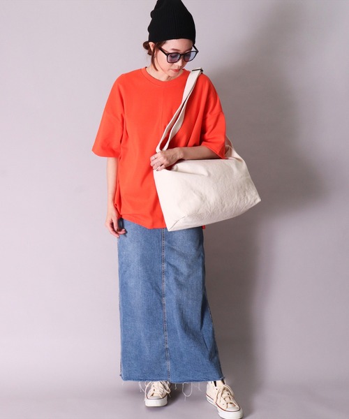BAYBLO(ベイブロ)の「(CR)【ユニセックス】キャンバス シンプル ショルダーバッグ(ショルダーバッグ・レディース・アイボリー/ダークグレー/ブラック/ライトグレー・ONE SIZE)」の5枚目の写真