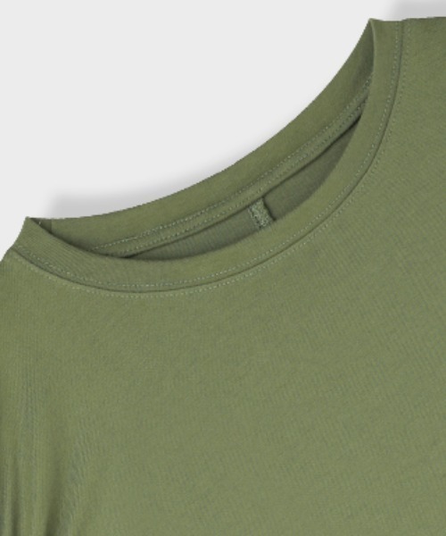 COCOMOMO(ココモモ)の「ギャザースリーブTシャツ コットン100%(Tシャツ/カットソー・レディース・ブラック/ホワイト/グリーン/イエロー・M/L/XL)」の15枚目の写真